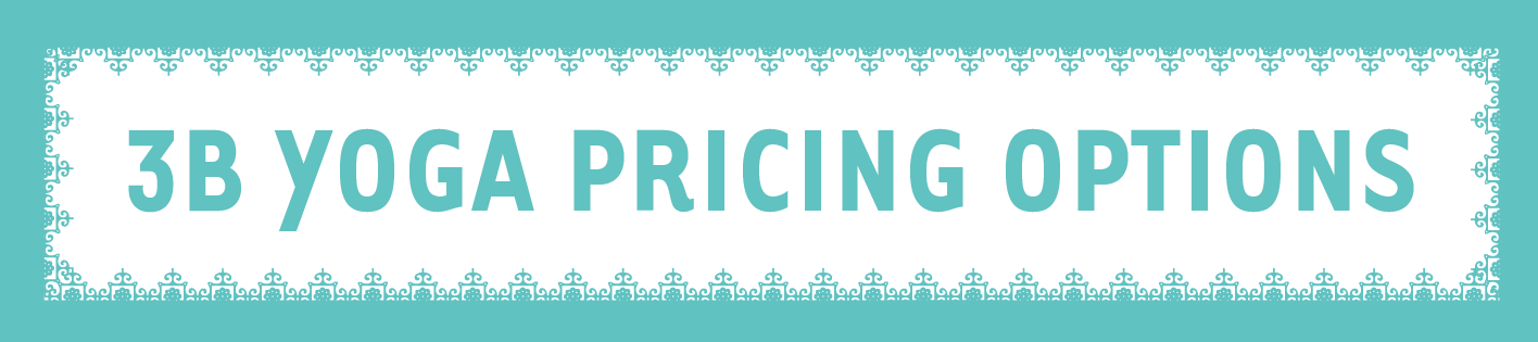 3B Yoga Pricing Options
